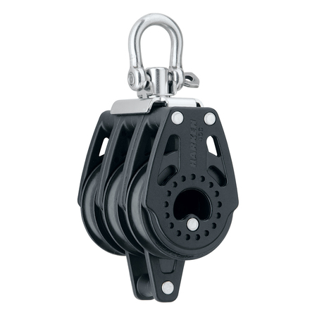 Harken 40mm Carbo Air Triple Swivel Block w/Becket 2641